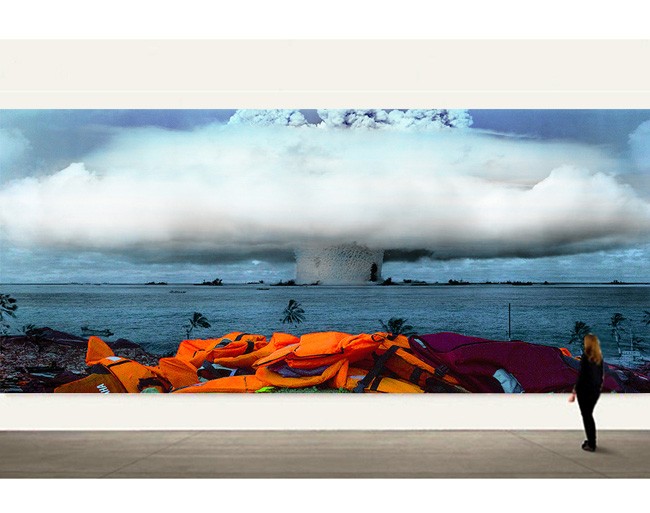  bomb  art on wall 